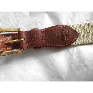 Coach Accessories - COACH LEATHER CLOTH BELT SZ 34 Coach Accessories - COACH LEATHER CLOTH BELT SZ 34